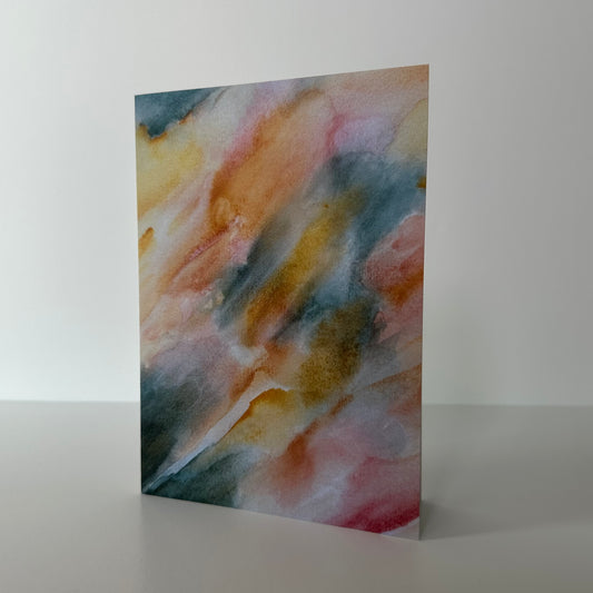 Abstract watercolor painting on a white background